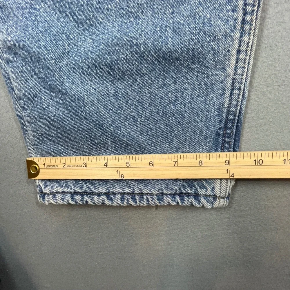 Carhartt Blue Jeans Fleece Lined Suspender Buttons Workwear Mens 40x30